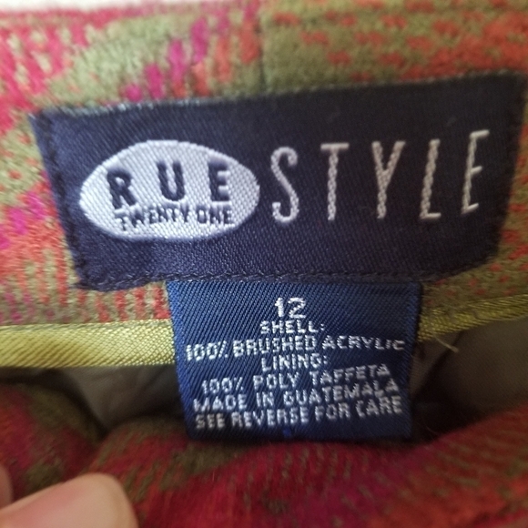 Vintage Rue 21 Style Faux Wool Lined Pant Trousers Size 10 - Picture 7 of 11